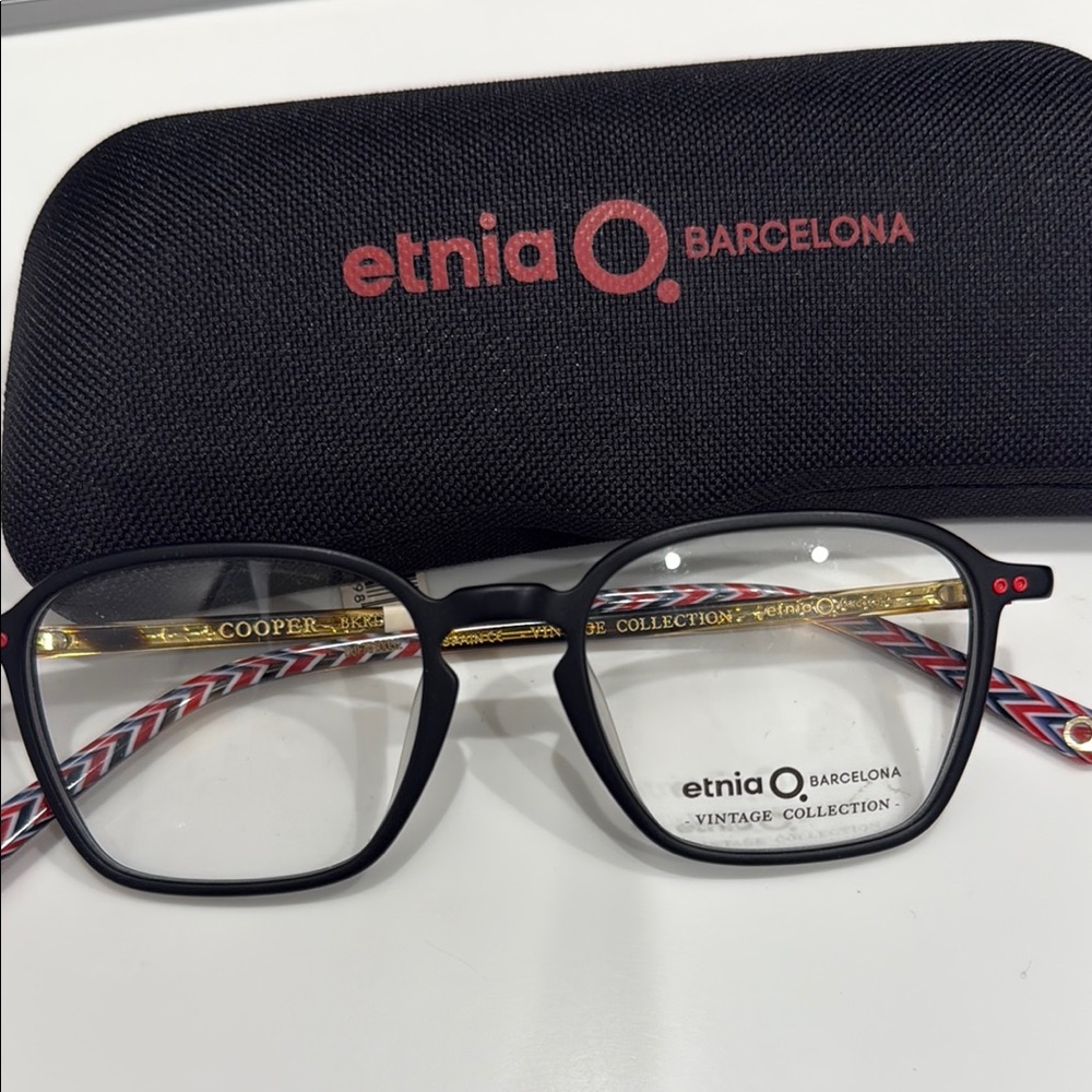 NEW Etnia Barcelona Black Vintage Eyeglasses
